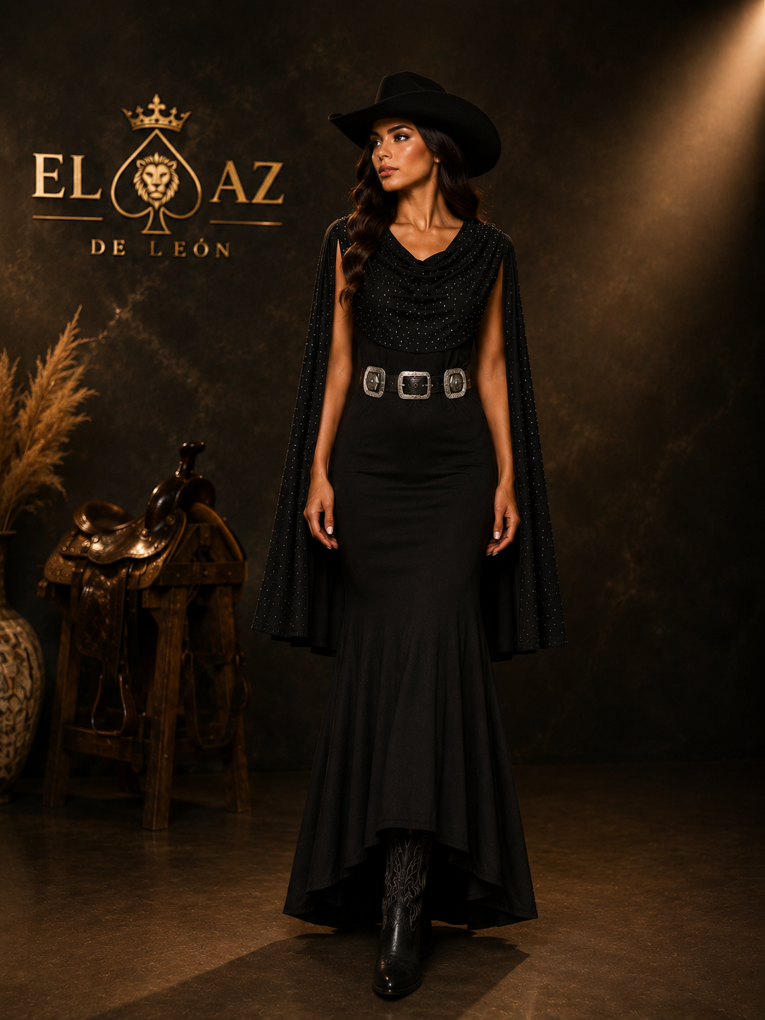Vestido capa largo