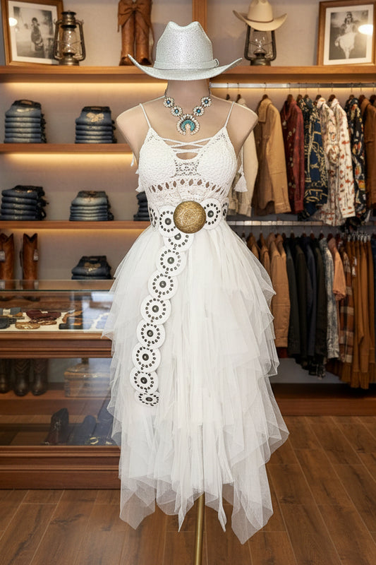 Vestido de velo blanco