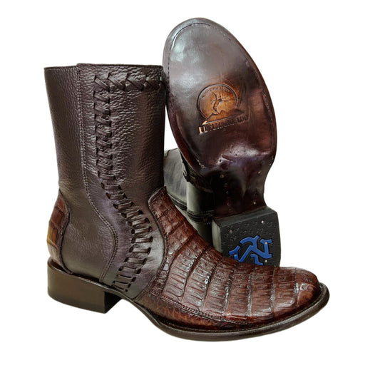 Bota Vaquera de Cocodrilo con Cierre