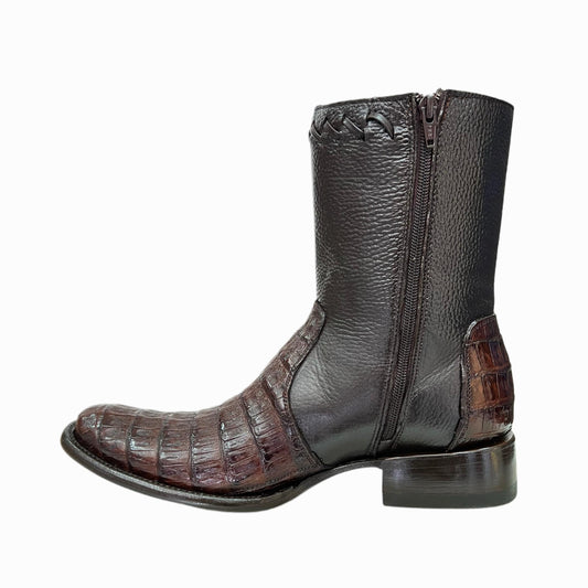 Bota Vaquera de Cocodrilo con Cierre